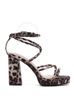 Panter Strappy Sandaletten met Blokhak