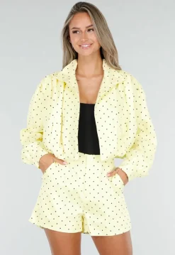 Pastelgele Polkadot Two Piece Set met Jack en Short