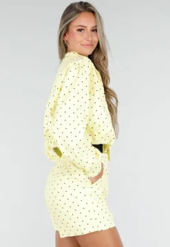 Pastelgele Polkadot Two Piece Set met Jack en Short