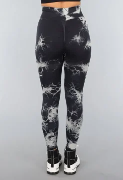 Print Stretch Overslag Legging met Tie Dye