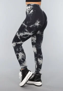 Print Stretch Overslag Legging met Tie Dye