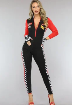Racer Pitspoes Kostuum met Patches