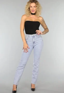 Rechte Jeans met Panterprint Sterren