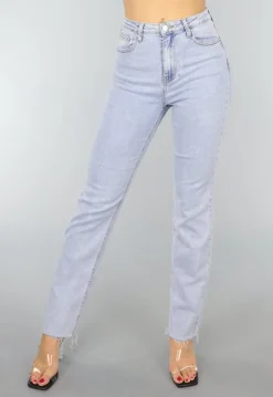 Rechte Jeans met Panterprint Sterren