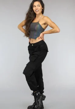 Reflecterende Halter Top met Ketting