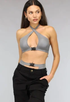 Reflecterende Two Piece met Cut Outs en Voorgevormde Cups
