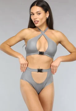 Reflecterende Two Piece met Cut Outs en Voorgevormde Cups