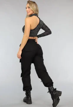 Reflecterende Zebra One Shoulder Top