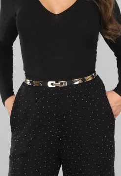 Rekbare Riem met Gouden Details