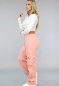 Rib Gebreide Witte Longsleeve Top met Korset Detail