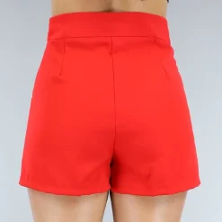 Rode Aansluitende Skort met Split