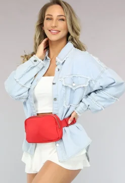 Rode Fanny Pack met Gesp