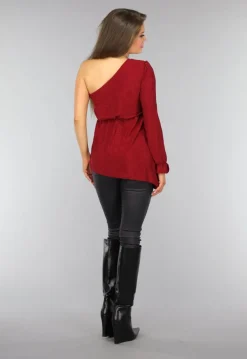 Rode One Shoulder Glitter Top