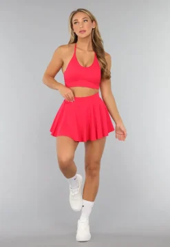 Rode Sportset met Sport Skort
