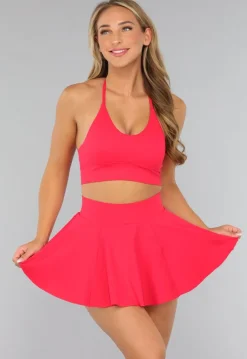 Rode Sportset met Sport Skort