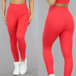 Rode Squatproof Sportlegging van Ribstof