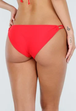 Rood Bikini Broekje met Gouden Details