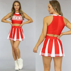Rood Cheerleader Kostuum