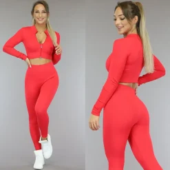 Rood Longsleeve Sportvestje van Ribstof