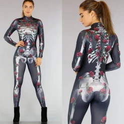 Roses Skelet Jumpsuit Kostuum