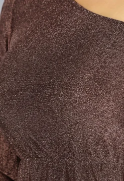 Rosé Gouden Top met Enkele Mouw