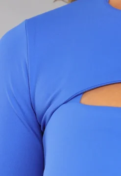 Royaal Blauwe Bolero met Lange Mouwen