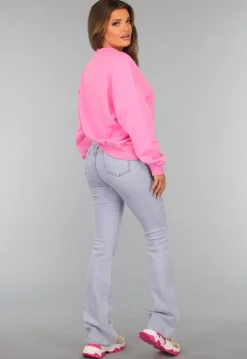 Roze Asymmetrische Sweater