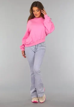Roze Asymmetrische Sweater