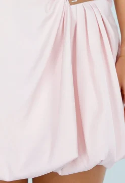 Roze Ballon Skort met Hoge Taille