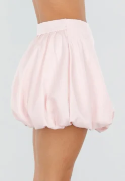 Roze Ballon Skort met Hoge Taille