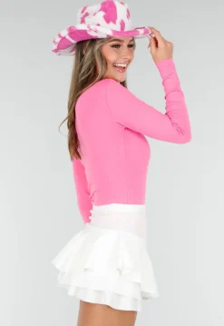 Roze Cowboyhoed met Koeienprint van Nepbont