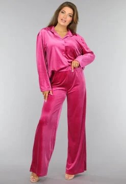 Roze Fluwelen Two Piece