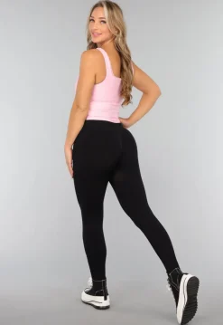 Roze Rib Croptop met Padding