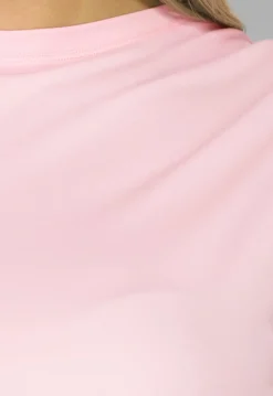 Roze Sportieve Top met Korte Mouwen
