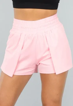 Roze Sportshort met Elastische Tailleband