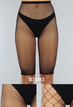 Set van Drie Fishnet Panty Shorts