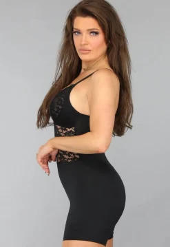 Shapewear Body met Kanten Details en Heup Pads