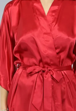 Shiny Rode Satin Kimono