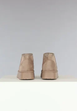 Snowboots Laag Khaki met Dikke Zool