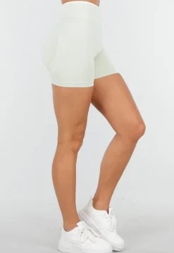 Sportieve Shorts in Groen met Witte Tailleband