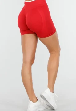Sportieve Shorts in Rood met Witte Tailleband