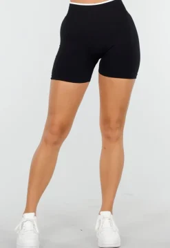 Sportieve Shorts in Zwart met Witte Tailleband