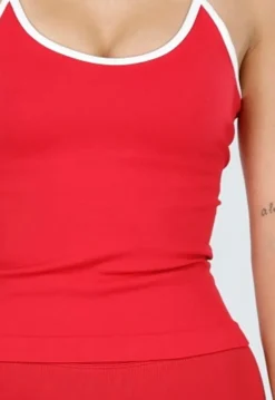 Sportieve Top in Rood met Push Up Effect