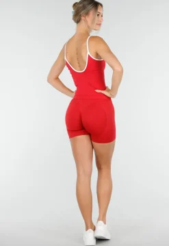 Sportieve Top in Rood met Push Up Effect