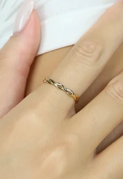 Stainless Gouden Twist Ring