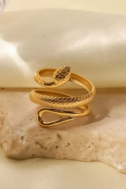 Stainless Steel Ring met Slangen Model