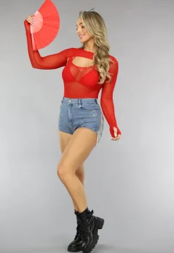 Stijvolle Plastic Hand Waaier Rood