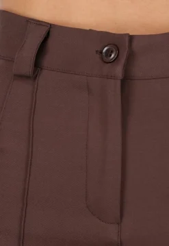 Straight Leg Bruine Pantalon Super Stretch