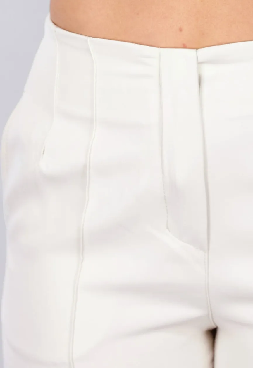 Strapless Beige Co Ord Set met Pantalon