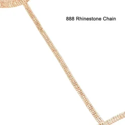 Strass Bodychain Choker Zilver & Goud